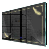 Specchio LED Rettangolare | Pulsante touch | Luce bianca calda - Reyze Serie Good Vibes Modello 2